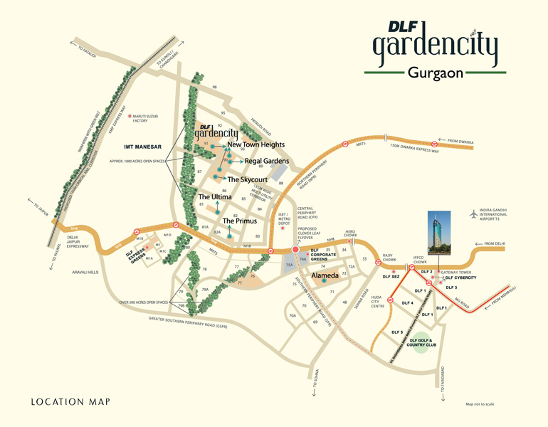 DLF REGAL GARDENS LOCATION MAP